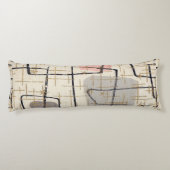 Mid Century Modern Abstracter Körperkissen (Rückseite)