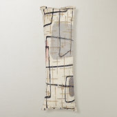 Mid Century Modern Abstracter Körperkissen (Vorderseite Vertikal)