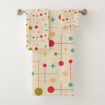 Mid Century Modern Abstraktes Muster 29 Creme