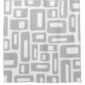 Mid-Century-Modern-Abstraktes-Muster Duschvorhang (Vorderseite)