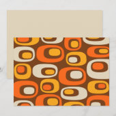 Mid-Century Modern Abstraktes Muster Einladung (Vorne/Hinten)