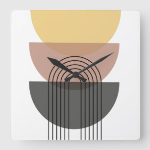 Mid Century Modern Acrylic Wall Clock Quadratische Wanduhr