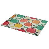 Mid-Century Modern Apple Orchard Glass Schneidebrett (Ecke)