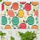 Mid-Century Modern Apple Retro Orchard Geschirrtuch (Gefaltet)