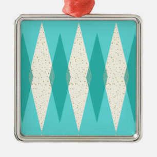 Mid Century Modern Argyle Weihnachtsschmuck