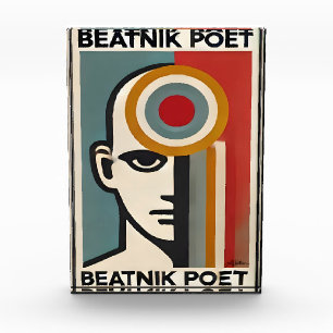 Mid Century Modern Art Beatnik Dichter Fotoblock