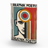 Mid Century Modern Art Beatnik Dichter Fotoblock (Rechts)