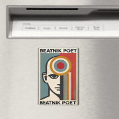 Mid Century Modern Art Beatnik Dichter Magnet (In Situ (Geschirrspüler))