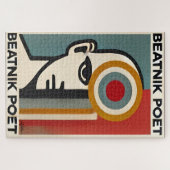Mid Century Modern Art Beatnik-Dichter Puzzle (Horizontal)