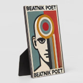 Mid Century Modern Art Beatnik Poet Fotoplatte (Seite)