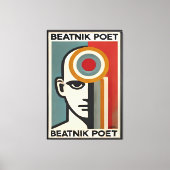 Mid Century Modern Art Beatnik Poet Leinwanddruck (Vorderseite)