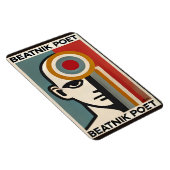 Mid Century Modern Art Beatnik Poet Magnet (Rechte Seite)