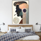 Mid Century Modern Art Contemplation Leinwanddruck (Insitu (Schlafzimmer))