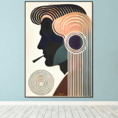 Mid Century Modern Art Contemplation Leinwanddruck (Insitu (Holzboden))