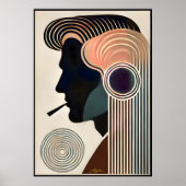 Mid Century Modern Art Contemplation Poster (Vorne)