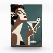 Mid Century Modern Art Die Martini-Diva Fotoblock (Vorderseite)