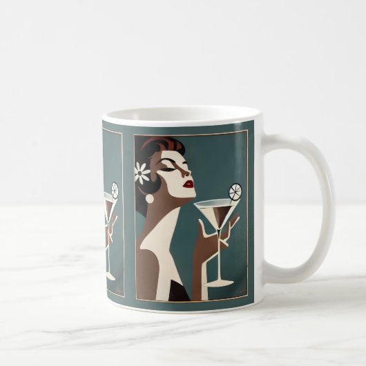 Mid Century Modern Art Die Martini-Diva Kaffeetasse (Rechts)