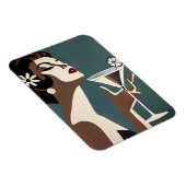 Mid Century Modern Art Die Martini-Diva Magnet (Rechte Seite)