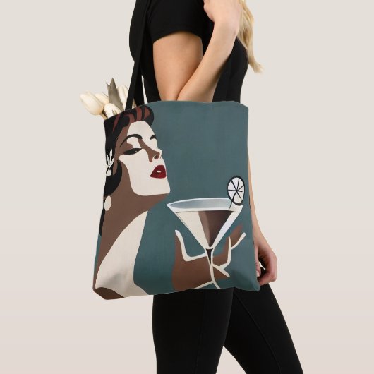 Mid Century Modern Art Die Martini-Diva Tasche (Von Nahem)