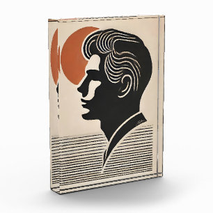 Mid Century Modern Art Er folgt der Sonne Fotoblock