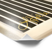 Mid Century Modern Art Mountain Lake Sunrise Fotodruck (Ecke)