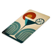 Mid Century Modern Art Mountain Sunrise Martini Magnet (Linke Seite)