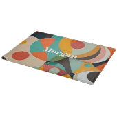 Mid Century Modern Art, Name oder Monogramm geomet Schneidebrett (Ecke)