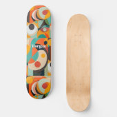 Mid Century Modern Art, Name oder Monogramm geomet Skateboard (Vorderseite)