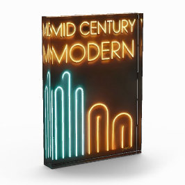Mid Century Modern Art Neon Sign Design Fotoblock