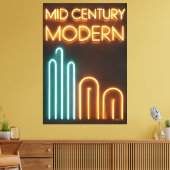Mid Century Modern Art Neon Sign Design Leinwanddruck (Insitu (Wohnzimmer))