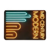 Mid Century Modern Art Neon Sign Design Magnet (Horizontal)