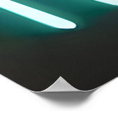 Mid Century Modern Art Neon Sign Design Poster (Ecke)