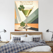 Mid Century Modern Art Shamrock Martini Sláinte!  Leinwanddruck (Insitu (Schlafzimmer))