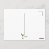 Mid Century Modern Art Shamrock Martini Sláinte! Postkarte (Rückseite)