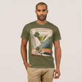 Mid Century Modern Art Shamrock Martini Sláinte! T-Shirt (Vorne ganz)