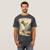 Mid Century Modern Art Shamrock Martini Sláinte!  T-Shirt (Vorne ganz)