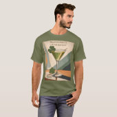 Mid Century Modern Art Shamrock Martini Sláinte!  T-Shirt (Vorne ganz)
