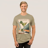 Mid Century Modern Art Shamrock Martini Sláinte! Tri-Blend Shirt (Vorderseite voll)
