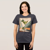 Mid Century Modern Art Shamrock Martini Sláinte! Tri-Blend Shirt (Vorderseite voll)