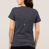 Mid Century Modern Art Shamrock Martini Sláinte!  Tri-Blend Shirt (Rückseite)