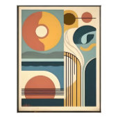 Mid Century Modern Art Sunrise Sunset Fotodruck (Vorne)
