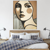 Mid Century Modern Art The Glance Mid Century Mode Leinwanddruck (Insitu (Schlafzimmer))