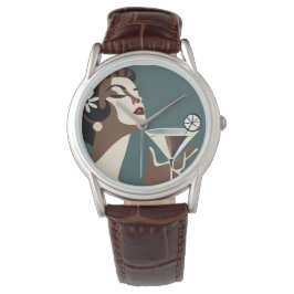Mid Century Modern Art The Martini DIva Armbanduhr
