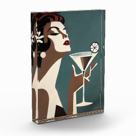 Mid Century Modern Art The Martini DIva Fotoblock