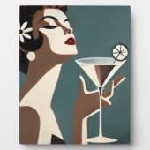 Mid Century Modern Art The Martini DIva Fotoplatte (Vorderseite)
