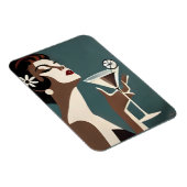 Mid Century Modern Art The Martini DIva Magnet (Rechte Seite)