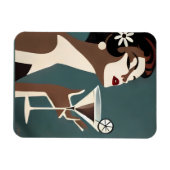Mid Century Modern Art The Martini DIva Magnet (Horizontal)