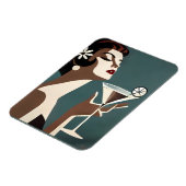 Mid Century Modern Art The Martini DIva Magnet (Linke Seite)