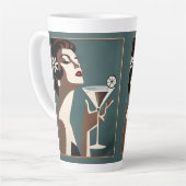 Mid Century Modern Art The Martini DIva Milchtasse (Linke Ecke)