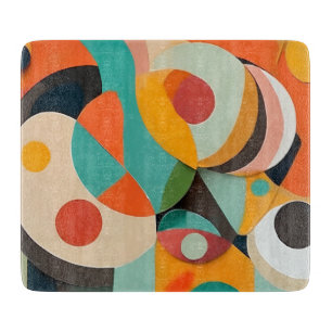 Mid Century Modern Art, verschiedene Farben, geome Schneidebrett